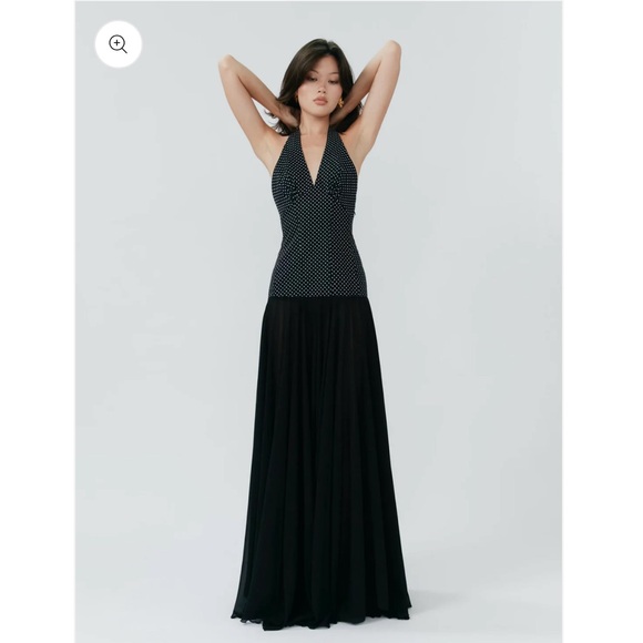 Set Studio Rosalia Maxi Dress - Polka Dot Black - Picture 6 of 10